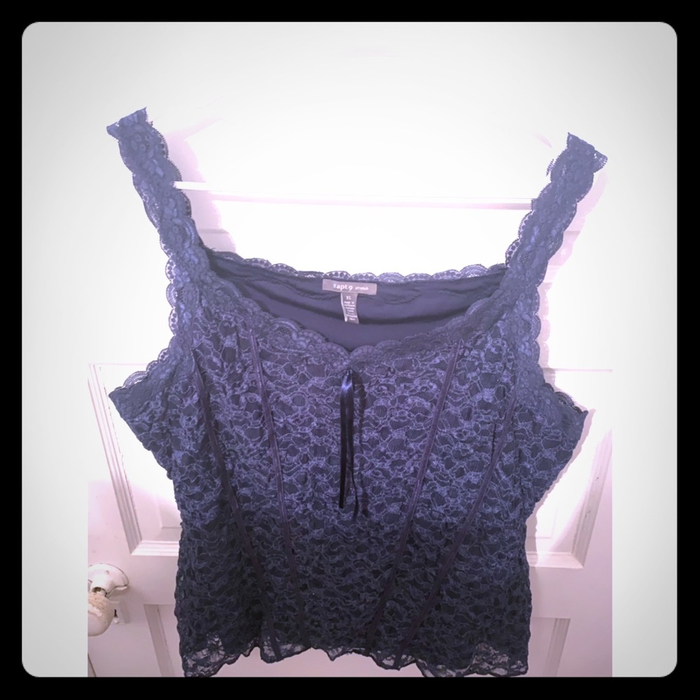 Navy blue lace cami